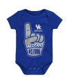 Outerstuff Baby Boys And Girls Royal Kentucky Wildcats #1 Fan Foam Finger Bodysuit In Royal