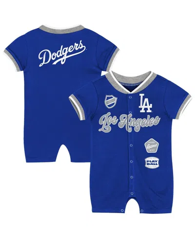 Outerstuff Baby Boys And Girls Royal Los Angeles Dodgers Pinch Coverall In Blue