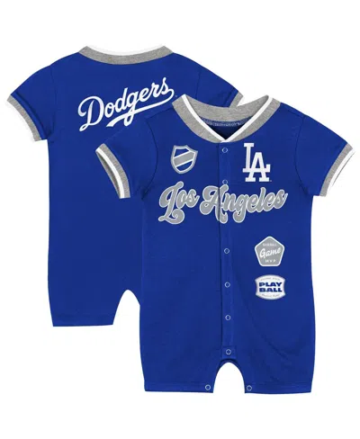 Outerstuff Baby Boys And Girls Royal Los Angeles Dodgers Pinch Coverall In Blue