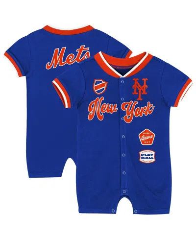 Outerstuff Baby Boys And Girls Royal New York Mets Pinch Coverall In Blue