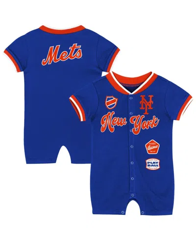 Outerstuff Baby Boys And Girls Royal New York Mets Pinch Coverall Shorts In Blue