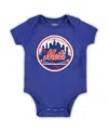 Outerstuff Baby Boys And Girls Royal New York Mets Primary Team Logo Bodysuit In Royal