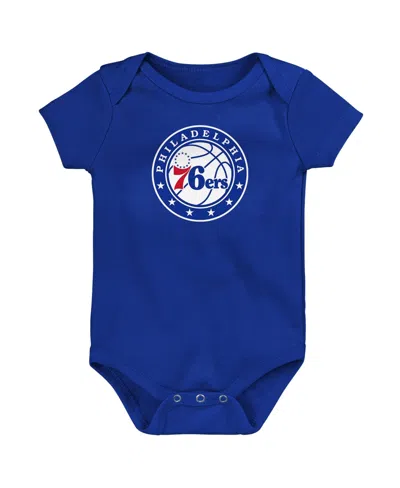 Outerstuff Baby Boys And Girls Royal Philadelphia 76ers Primary Logo Bodysuit In Blue