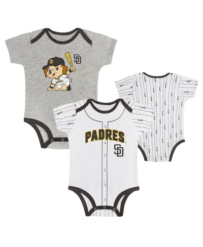 Outerstuff Kids' Baby Boys And Girls San Diego Padres Play Ball Bodysuit Set, 2-pack In Gray