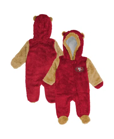 Outerstuff Baby Boys' And Girls' San Francisco 49ers Fleece Full-zip Bunting In Burgundy