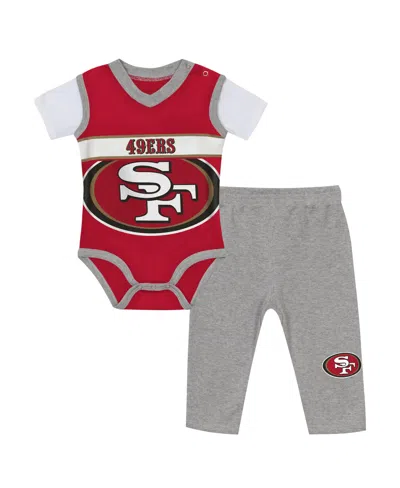 Outerstuff Kids' Baby Boys' And Girls' San Francisco 49ers Jersey Bodysuit And Pants Set In Gray
