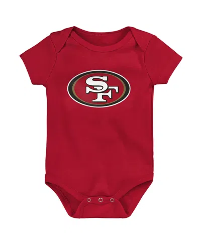 Outerstuff Baby Boys And Girls San Francisco 49ers Short-sleeve Bodysuit In Scarlet