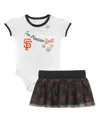 Outerstuff Baby Boys And Girls Chicago White Sox Sweet Bodysuit Skirt Set In Black,white