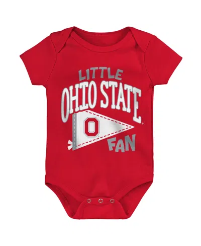 Outerstuff Baby Boys And Girls Scarlet Ohio State Buckeyes Little Banner Bodysuit In Red
