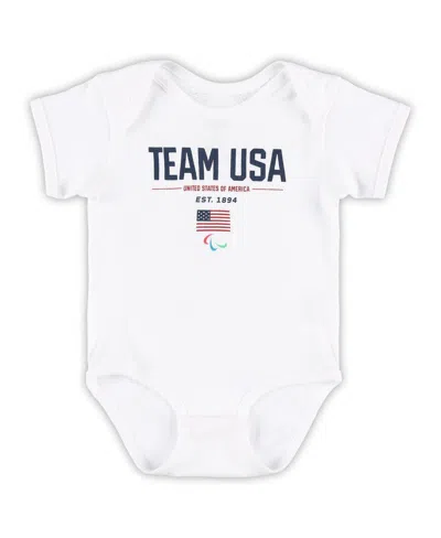 Outerstuff Baby Boys And Girls White U.s. Paralympics Size Up Bodysuit