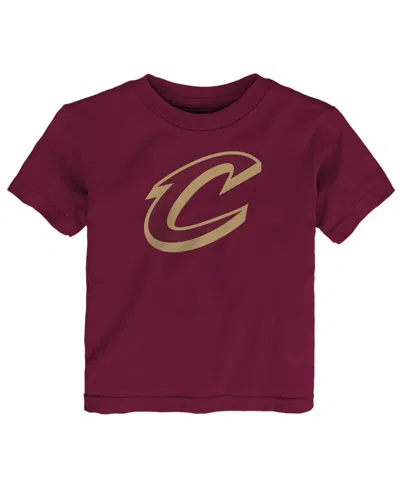 Outerstuff Kids' Baby Boys' And Girls' Wine Cleveland Cavaliers Primary Logo T-shirt In Red