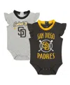 Outerstuff Baby Fanatics Brown/gray San Diego Padres Two-pack Fan Bodysuit Set In Multi