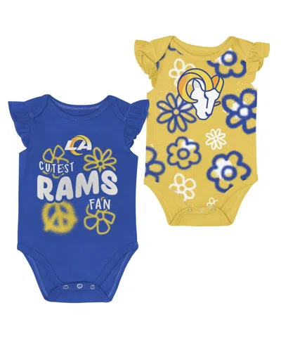 Outerstuff Baby Girls 2-piece Los Angeles Rams The Sunshine Bodysuit Set In Multi