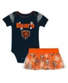 Outerstuff Baby Girls Chicago Bears My Team Rocks Bodysuit And Skirt Set In Blue
