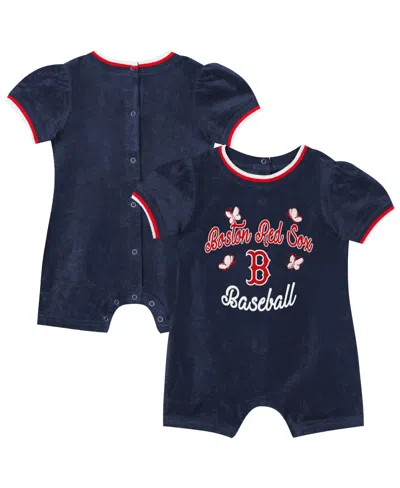Outerstuff Kids' Baby Girls Navy Boston Red Sox Wind-up Coverall