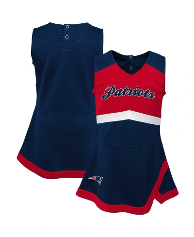 Outerstuff Baby Girls Navy New England Patriots Cheer Captain Jumper Dress