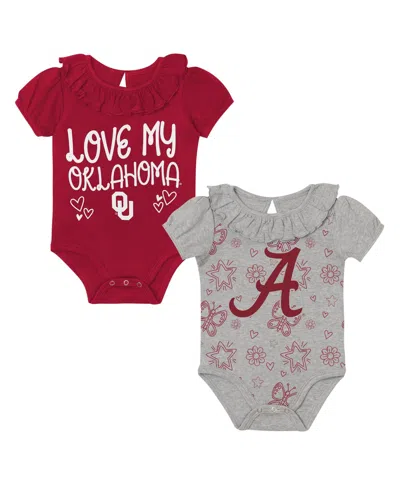 Outerstuff Baby Girls' Short Sleeve Ruffle Bodysuits, 2-piece Set In Multi