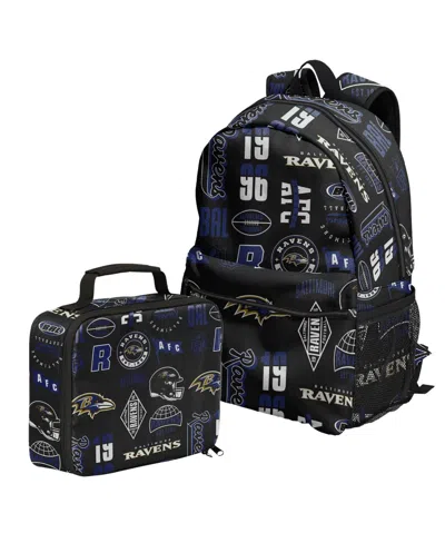 Outerstuff Baltimore Ravens Backpack And Lunchbox Set In Black