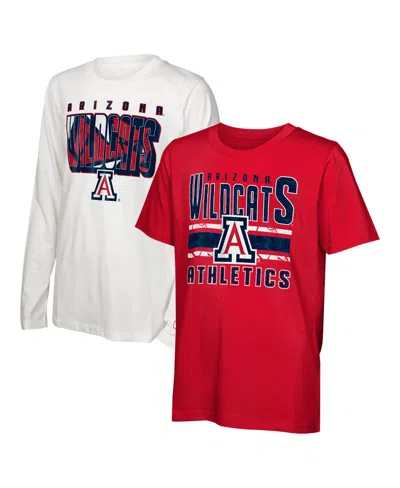 Outerstuff Kids' Big Boys And Girls 2-pack Arizona Wildcats In The Mix T-shirt Combo Set In Multi