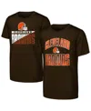 Outerstuff Big Boys And Girls 2-pack Brown Cleveland Browns Never Quit T-shirt Set In Animal Print