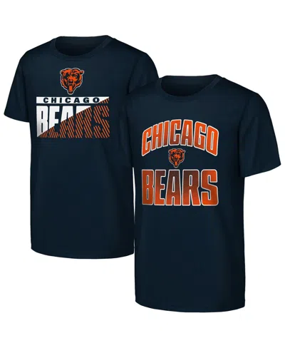 Outerstuff Kids' Big Boys And Girls 2-pack Navy Chicago Bears Never Quit T-shirt Set In Blue