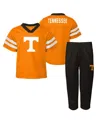 Outerstuff Big Boys And Girls 2-piece Tennessee Orange Tennessee Volunteers Red Zone V-neck Top And Pants Set In Orange