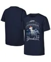 Outerstuff Big Boys And Girls Aaron Judge Navy New York Yankees Triple Player Graphic T-shirt In Blue