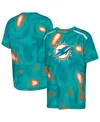 Outerstuff Big Boys And Girls Aqua Miami Dolphins End Zone Dri-tek T-shirt In Green