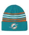 Outerstuff Big Boys And Girls Aqua Miami Dolphins Essentials Cuffed Knit Hat In Green
