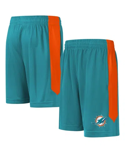 Outerstuff Kids' Big Boys And Girls Aqua Miami Dolphins Fashion Shorts