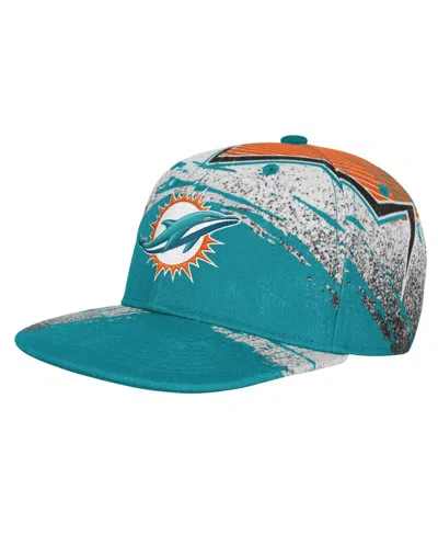 Outerstuff Kids' Big Boys And Girls Aqua Miami Dolphins Make Noise Adjustable Hat In Blue