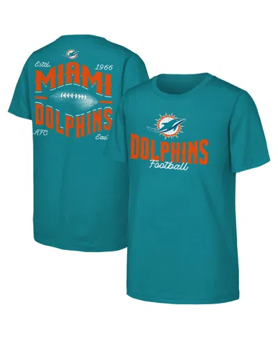 Outerstuff Kids' Big Boys And Girls Aqua Miami Dolphins Top Pick T-shirt In Blue