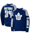 Outerstuff Big Boys And Girls Auston Matthews Blue Toronto Maple Leaf Best Defense Name Number Crewneck Sweatsh In Blue