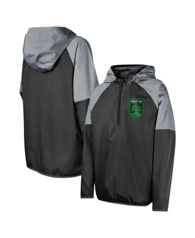 Outerstuff Big Boys And Girls Black Austin Fc Unstoppable 1/2-zip Hoodie Jacket