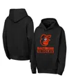 Outerstuff Big Boys And Girls Black Baltimore Orioles Back To Basics Hoodie In Black