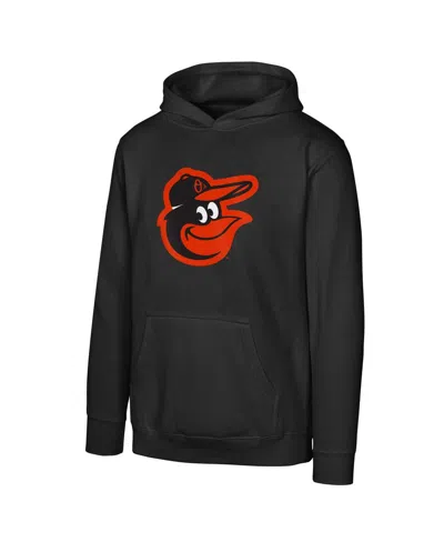 Outerstuff Kids' Big Boys And Girls Black Baltimore Orioles Primary Logo Pullover Hoodie