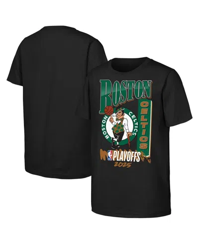 Outerstuff Kids' Big Boys And Girls Black Boston Celtics 2025 Nba Playoffs Hype T-shirt