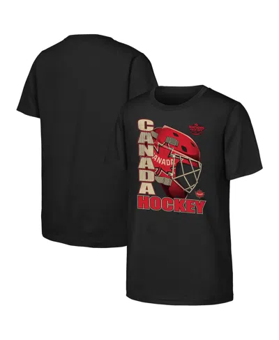 Outerstuff Kids' Big Boys And Girls Black Canada 2025 4 Nations Face-off Goalie Strong T-shirt