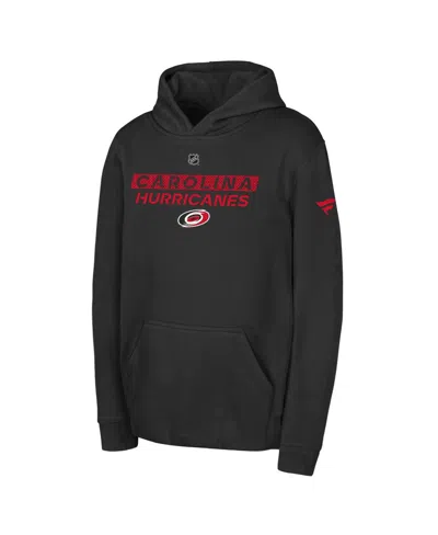 Outerstuff Big Boys And Girls Black Carolina Hurricanes Authentic Pro Wordmark Fleece Pullover Hoodie