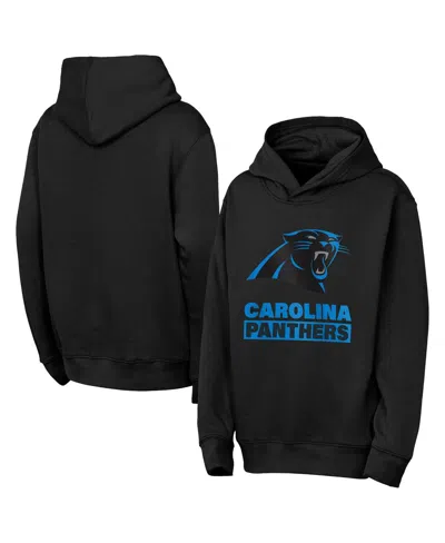 Outerstuff Kids' Big Boys And Girls Black Carolina Panthers Back To Basics Hoodie