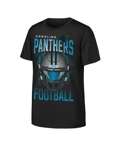 Outerstuff Kids' Big Boys And Girls Black Carolina Panthers Full Gear T-shirt