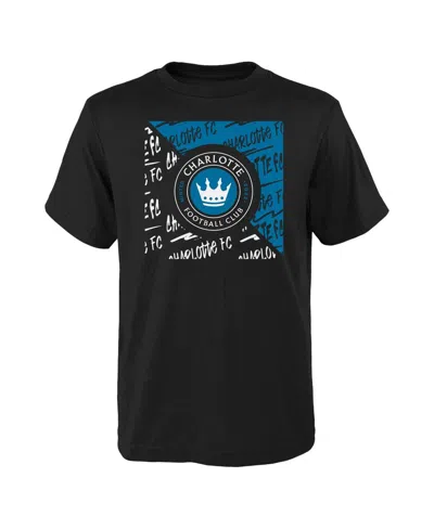 Outerstuff Kids' Big Boys And Girls Black Charlotte Fc Divide T-shirt