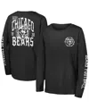 Outerstuff Big Boys And Girls Black Chicago Bears Rumble Long Sleeve T-shirt In Black