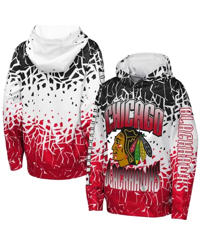 Outerstuff Kids' Big Boys And Girls Black Chicago Blackhawks Frozen Frenzy Hoodie In Multi