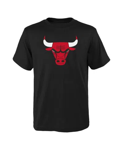 Outerstuff Kids' Big Boys' And Girls' Black Chicago Bulls Primary Logo T-shirt