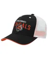 Outerstuff Big Boys And Girls Black Cincinnati Bengals Core Lockup Trucker Adjustable Hat In Animal Print