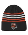 Outerstuff Big Boys And Girls Black Cincinnati Bengals Essentials Cuffed Knit Hat In Red