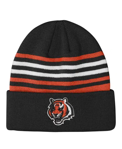 Outerstuff Kids' Big Boys And Girls Black Cincinnati Bengals Essentials Cuffed Knit Hat In Red