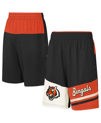 Outerstuff Kids' Big Boys And Girls Black Cincinnati Bengals Fandemonium Mesh Shorts