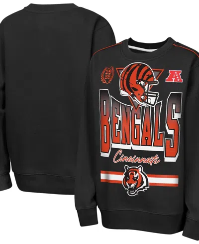 Outerstuff Big Boys' And Girls' Black Cincinnati Bengals Run Fleece Sweatshirt